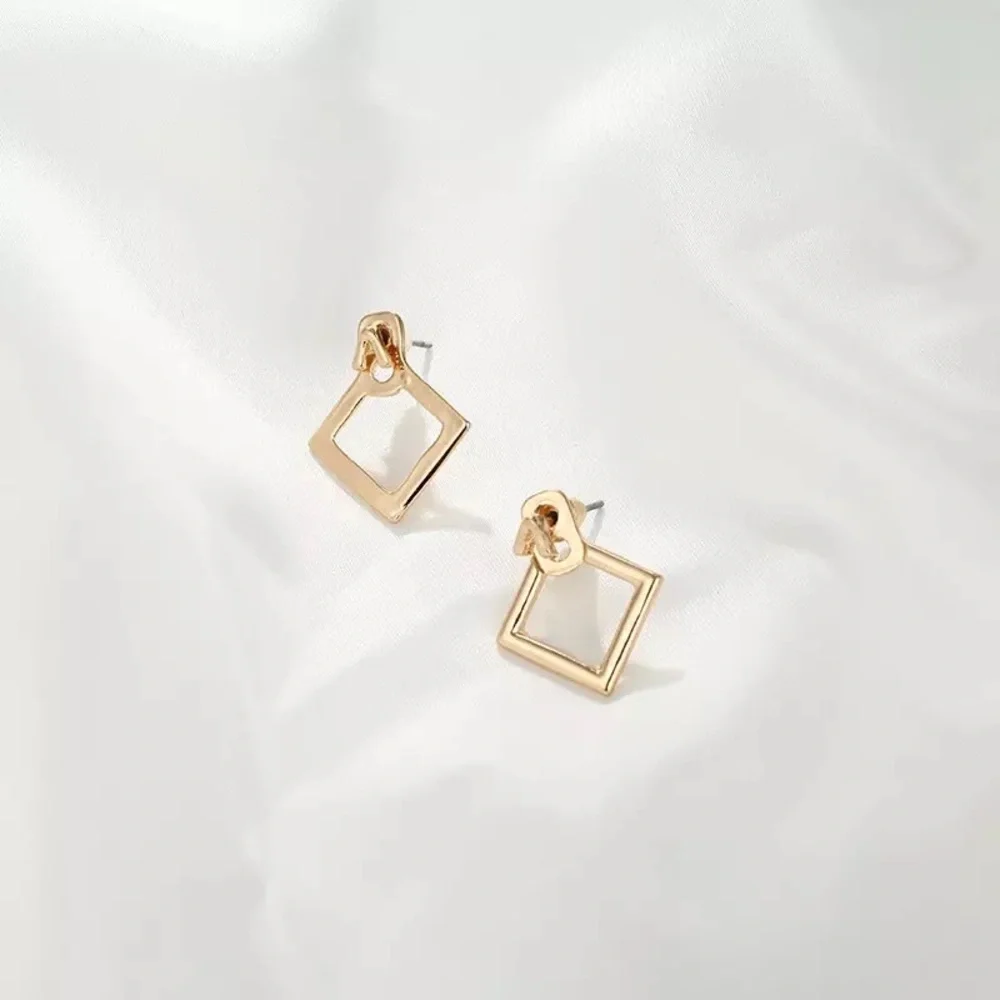 Earrings, 🎁Special Deal 🎁Geometric Ear Jackets, Square Ear Jackets, - Picture 2 of 6